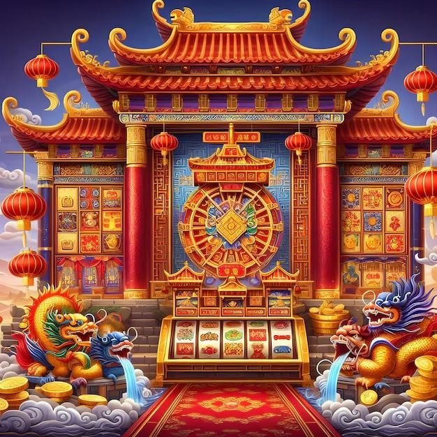 Dadu emas autowin88 di layar neon